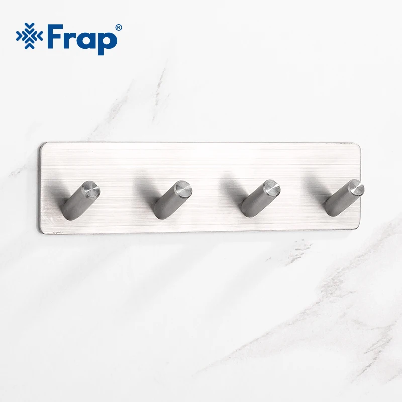 Frap Новое поступление, крючок для ванной, полотенец, настенные крючки, кухня из нержавеющей стали, 4 крючка, вешалка для шляп и сумок, держатель, крючок для одежды Y19003