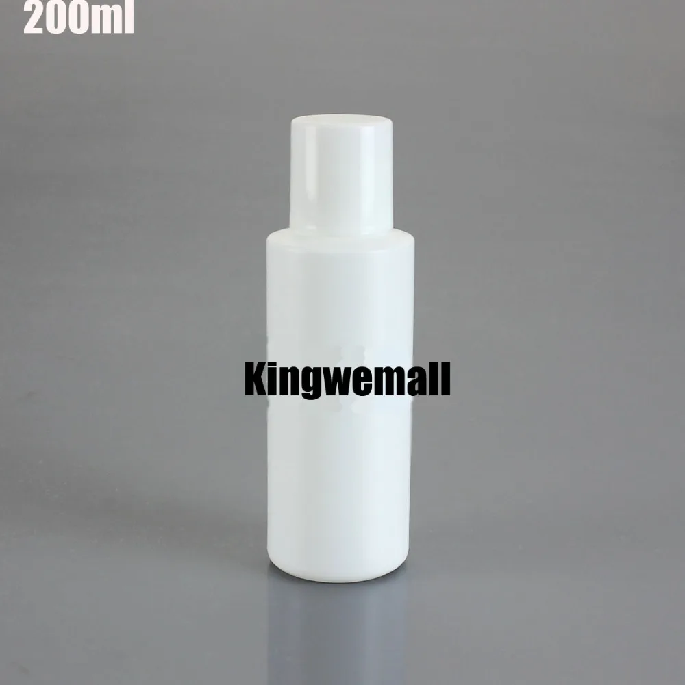 

300 PCS/LOT 200MLPlastic Bottle With Screw Cap,White Plastic Cosmetic Container,Empty Makeup Sub-bottling