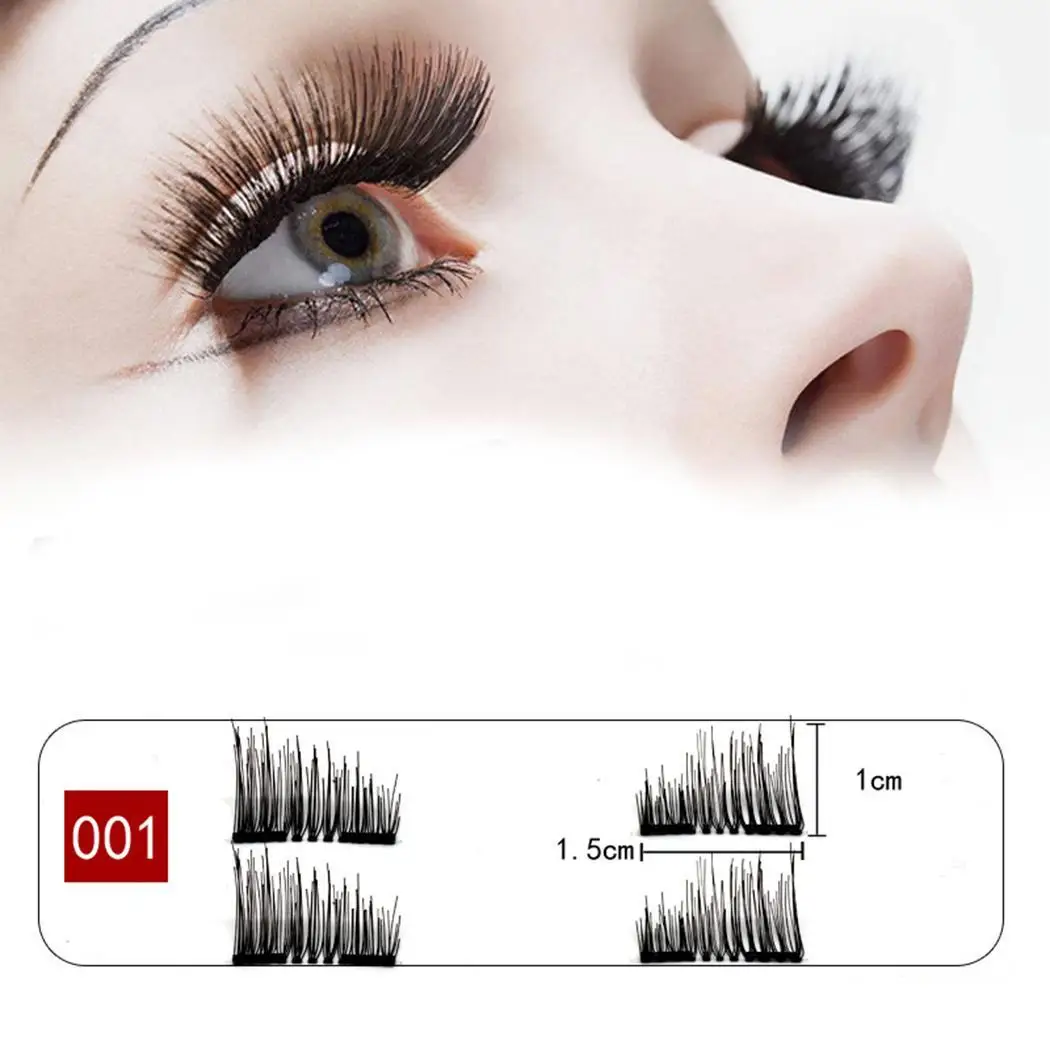 Модные толстые мягкие удлиненные 3D Поддельные ресницы магнит для глаз 001 002 003 004