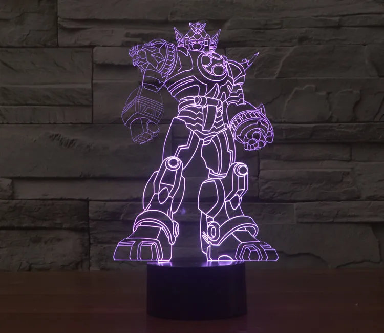 2016 Горячие Продажа Новые Творческие Трансформеры 3D LED Night Light Дети Спальня