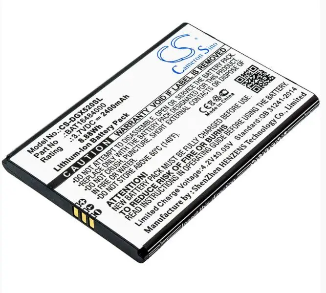 Аккумулятор Cameron Sino 2400 мАч для мобильного телефона DOOGEE X5 Max Pro BAT16484000 аккумулятор