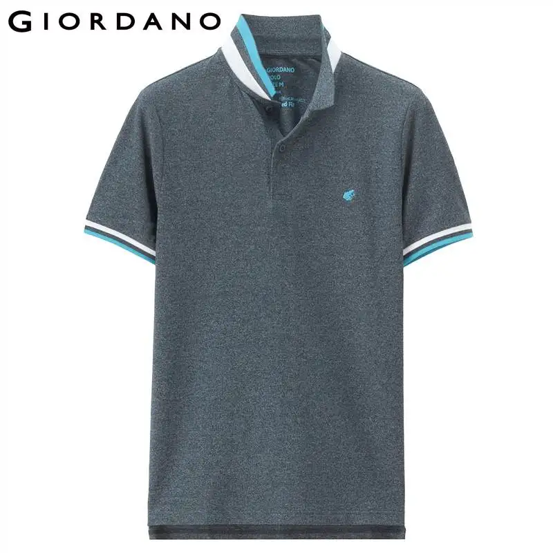 Giordano Мужская рубашка поло с коротким рукавом мужские летние топы для мужчин Camisa