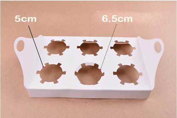 

Hotsale Customized PVC windows Cupcake box for 6 cupcake, Cake boxes included insert 50pcs