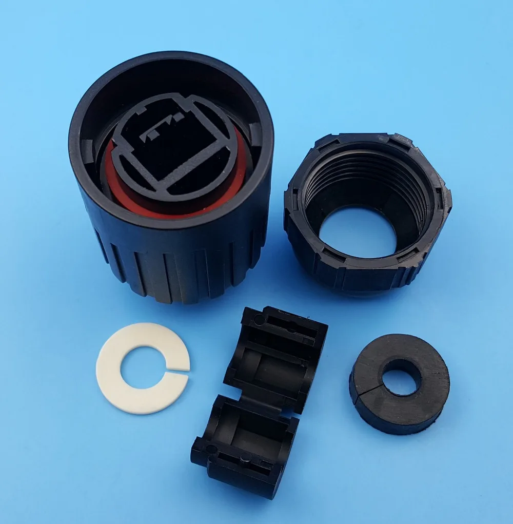 1 комплект черный водонепроницаемый IP67 RJ45 Ethernet разъем Панель Крепление