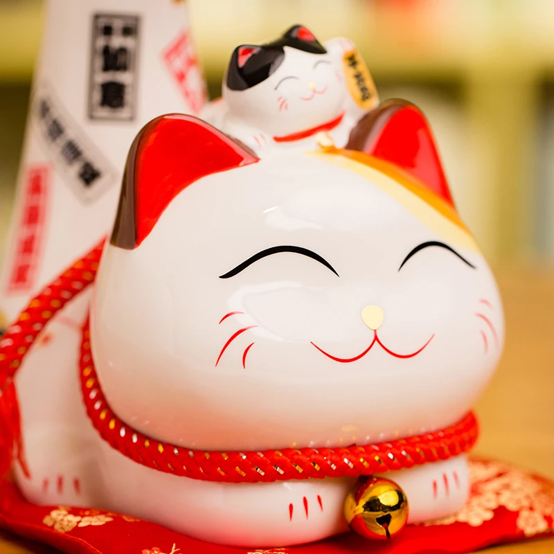 1 шт. японский стиль Maneki Neko керамический счастливый кот мультяшная кошка с