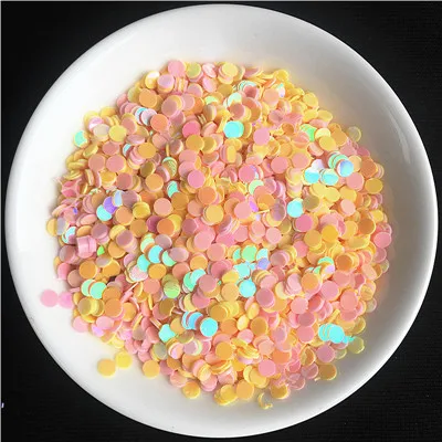 Mix Yellow Pink 20 г(Размер 3 мм) круглые точечные Блестки для нейл-арта для красоты ногтей, модные женские Блестящие Блестки для маникюра, 28 цветов - Цвет: Mix Yellow Pink