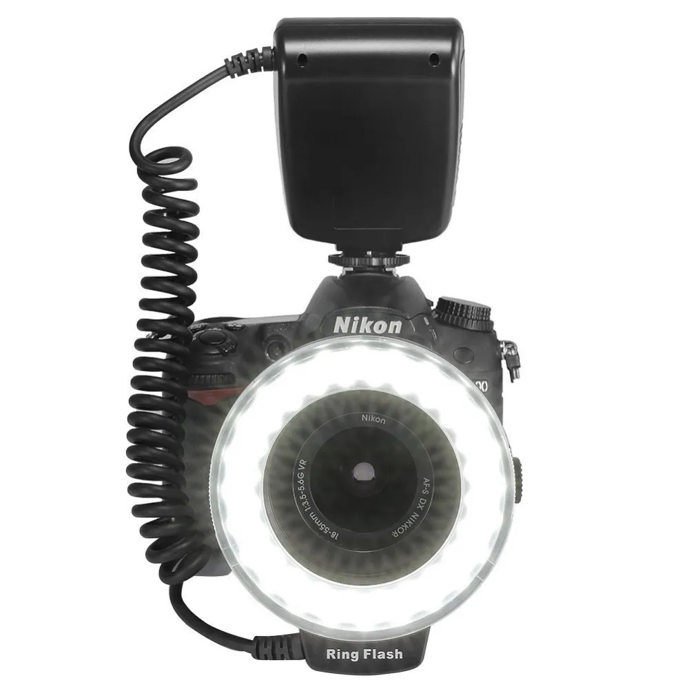 Photo 48pcs Macro LED Ring Flash Bundle with 8 Adapter for Canon Nikon Pentax Olympus Panasonic DSLR SLR Camera RF-550D | Электроника