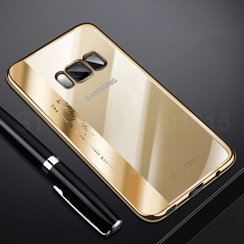 Electroplating Case For Samsung S10 Plus S10e Cover Plating Clear Soft TPU Phone S9 S8 Note 9 8 Cases |