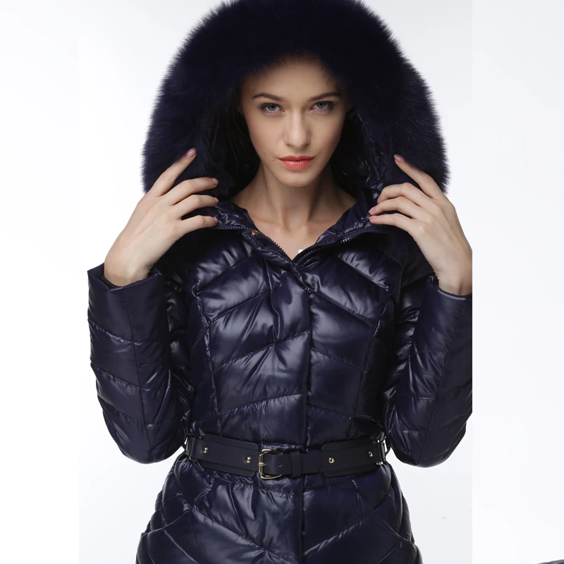 Зимняя куртка пальто 2017 женская обувь Женский Мужские парки натуральным лисьим
