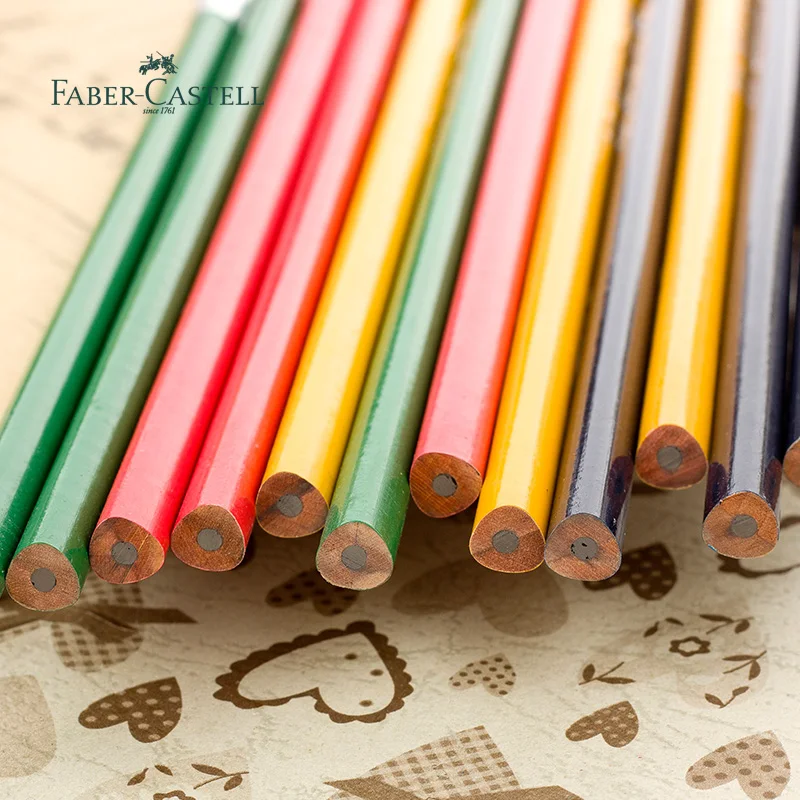 Faber Castell 1322 зажима треугольные записи карандаши HB 2B и точилка Винтаж Деревянный
