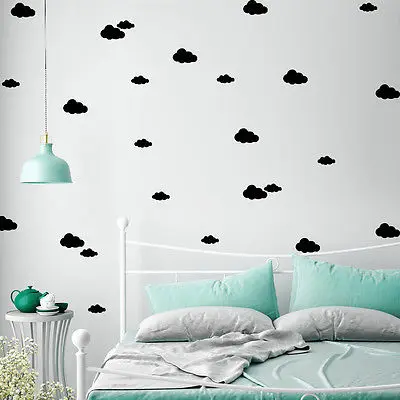 Милые настенные наклейки съемное Искусство Виниловые облака Наклейка Настенная