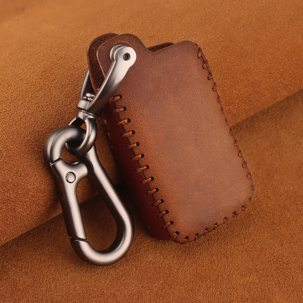 Кожаный Автомобильный Брелок KEYYOU 2 кнопки чехол для ключей Toyota Camry Crown Land Cruiser Prado 150