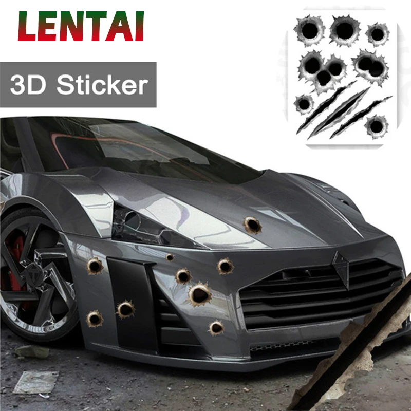 Наклейка на автомобиль лентай с отверстием для пули 3D Стайлинг Renault Megane 3 Duster Logan