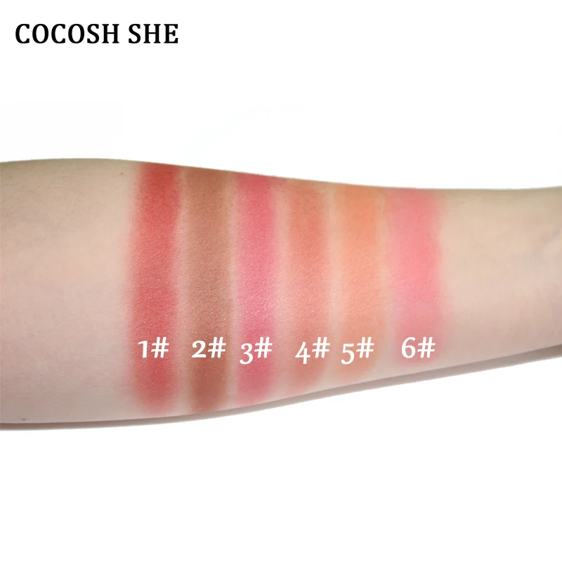Румяна для макияжа COCOSH SHE косметические натуральные румяна пудра палитра