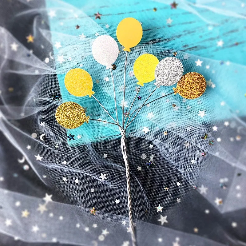 1 шт. милый красочный Блестящий маленький воздушный шар Железный Топпер для торта