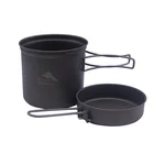 Набор посуды TOAKS 1100 мл, сверхлегкая титановая кастрюля, сковорода для кемпинга, походов, титановая чашка, кастрюля для кемпинга, пикника