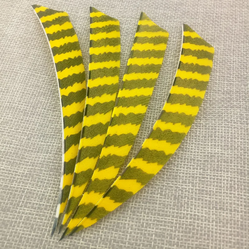 20 шт стрелы для стрельбы из лука перо 4 цвета 5 дюймов Полосатое Бамбуковая Стрела