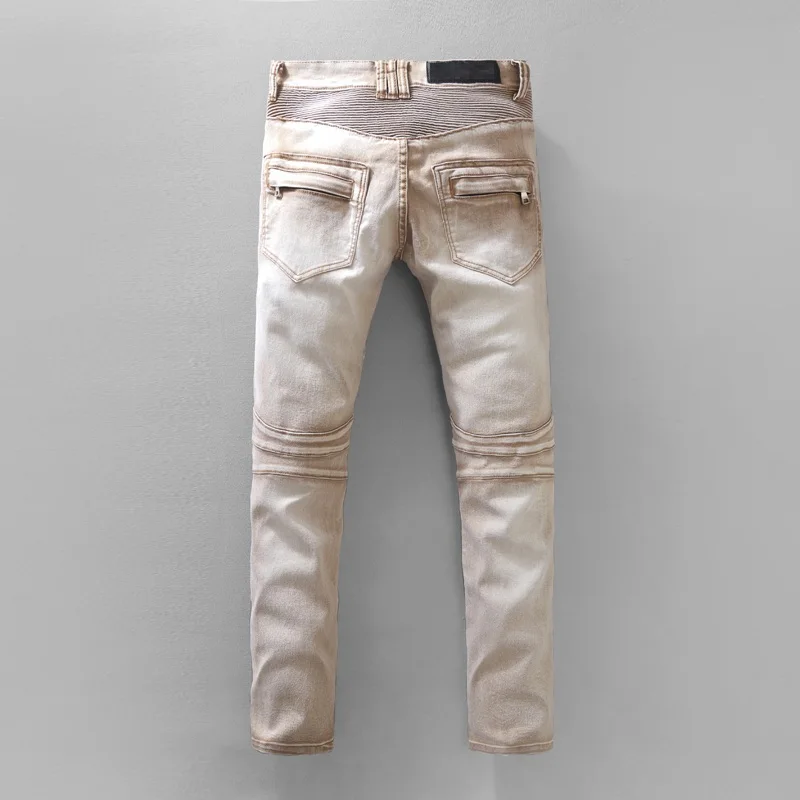 Для мужчин деним байкер джинсы для женщин мотоцикл Slim fit граффити джинсы брюки для верховой езды