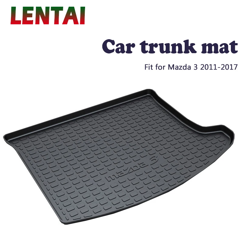 EALEN 1PC rear trunk Cargo mat For Mazda 3 2011 2012 2013 2014 2015 2016 2017 Styling Boot Liner Tray Anti-slip mat Accessories