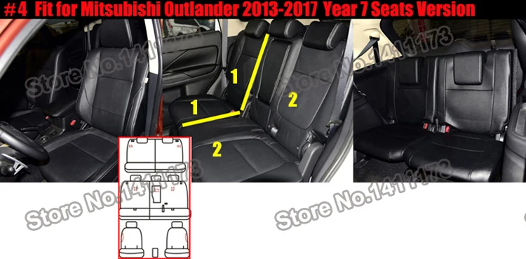 Чехлы для сидений автомобиля carпортной, на заказ, подходят для Mitsubishi Outlander 2013, аксессуары для автомобильных сидений, защита для сидений из искусственной кожи