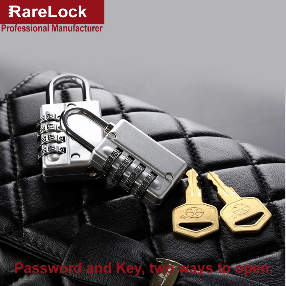 Комбинации замок с ключом 2 вида цветов Размеры кодовый Для мужчин женщин сумка