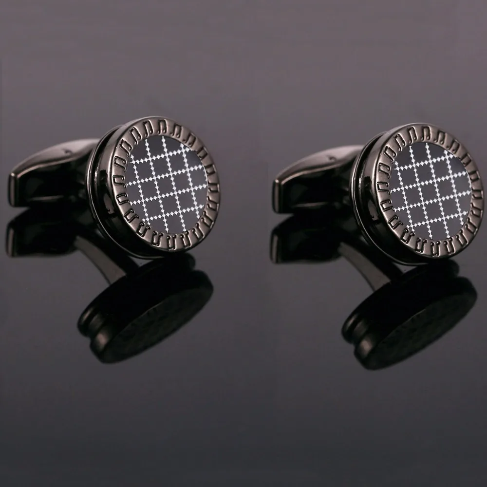 Vagula новый стиль модная черная музыкальная Свадебная запонка круглые мужские