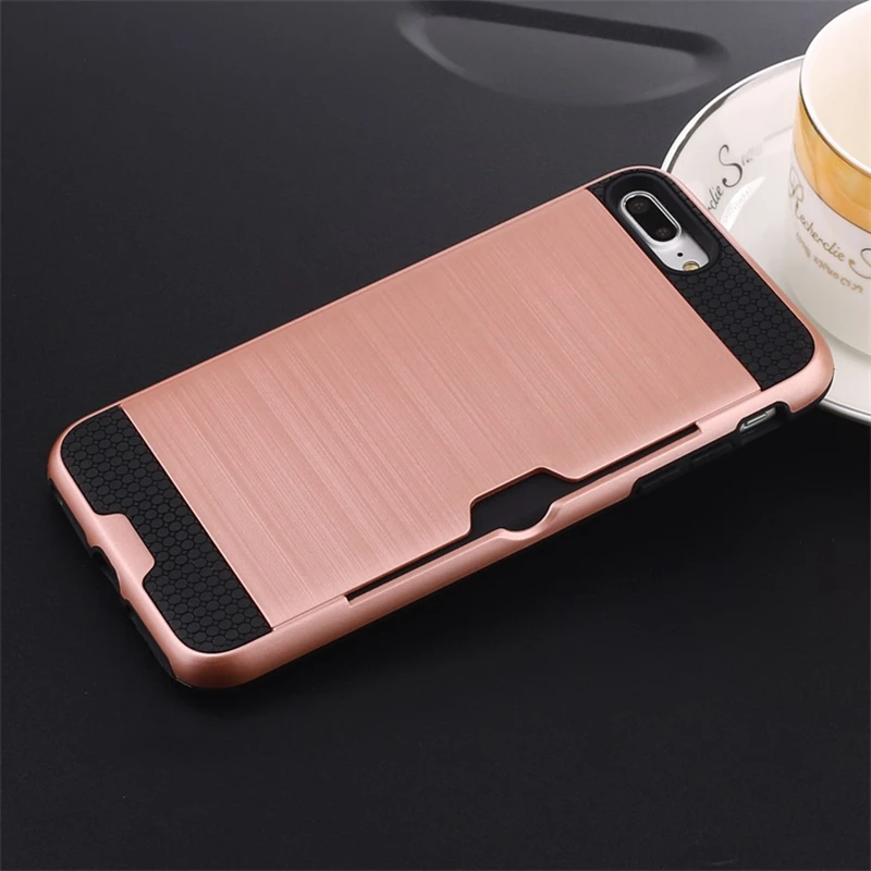 Противоударный чехол для Apple iPhone 8/8 Plus гибридный защитный с отделением карт