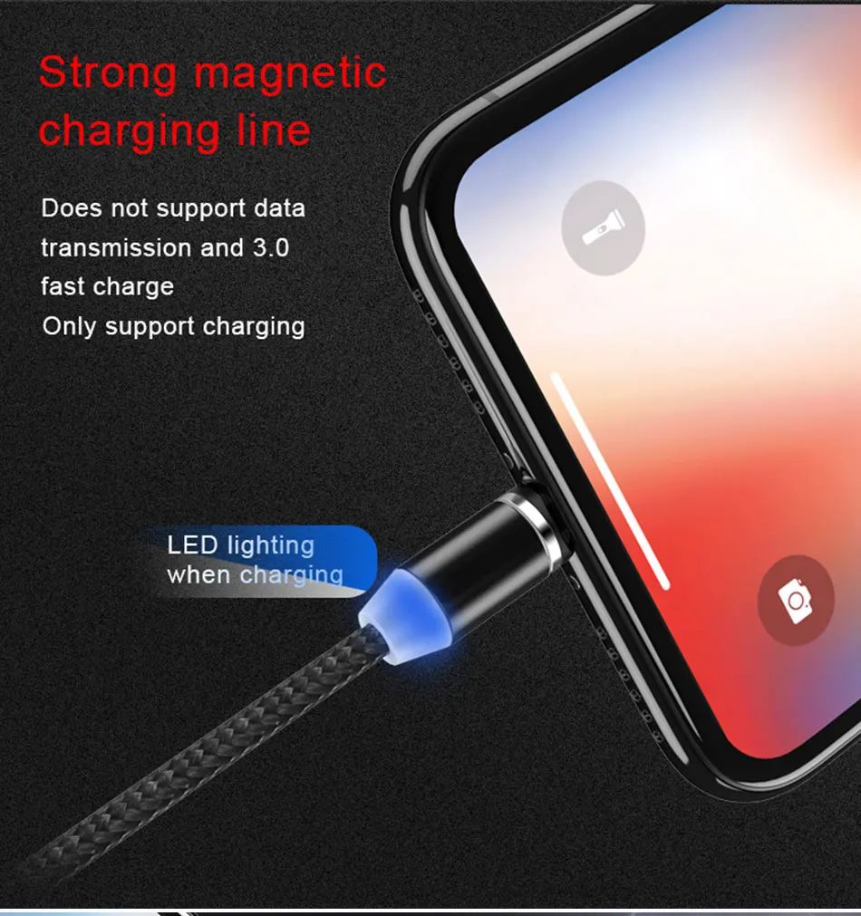 NOHON магнитные кабели для зарядки Micro usb type-C 8 Pin для iPhone 7 8 X samsung Android Универсальный зарядный кабель для телефона 1 м