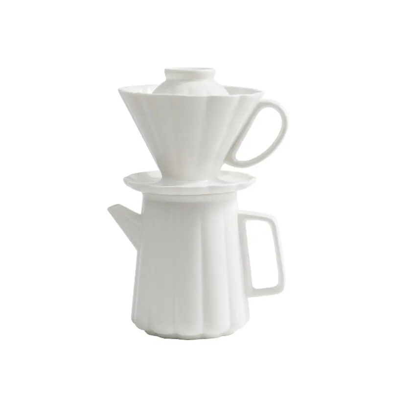 White Лепесток капельница керамическая чашка Кофеварка V60 кофе капельная кофе пивоварня розовый/зеленый/желтый эспрессо фильтры кофе аксессуары - Цвет: White