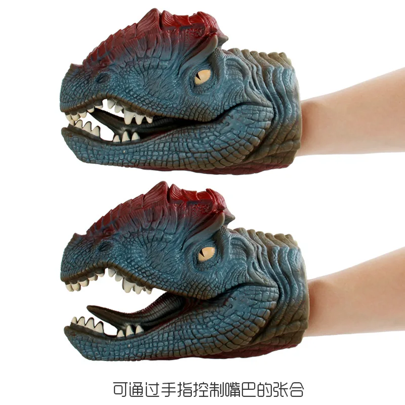 Реалистичные фигурки динозавров куклы на руку перчатки мягкие резиновые