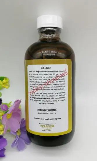 Тропикальное живое Ямайское черное касторовое масло 8 унций|oil|oil oiloil castor |