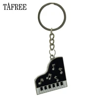 tafree piano pendant keychain alloy keyring musical keyboards style key chain holder gift wholesale fashion accessories 2018