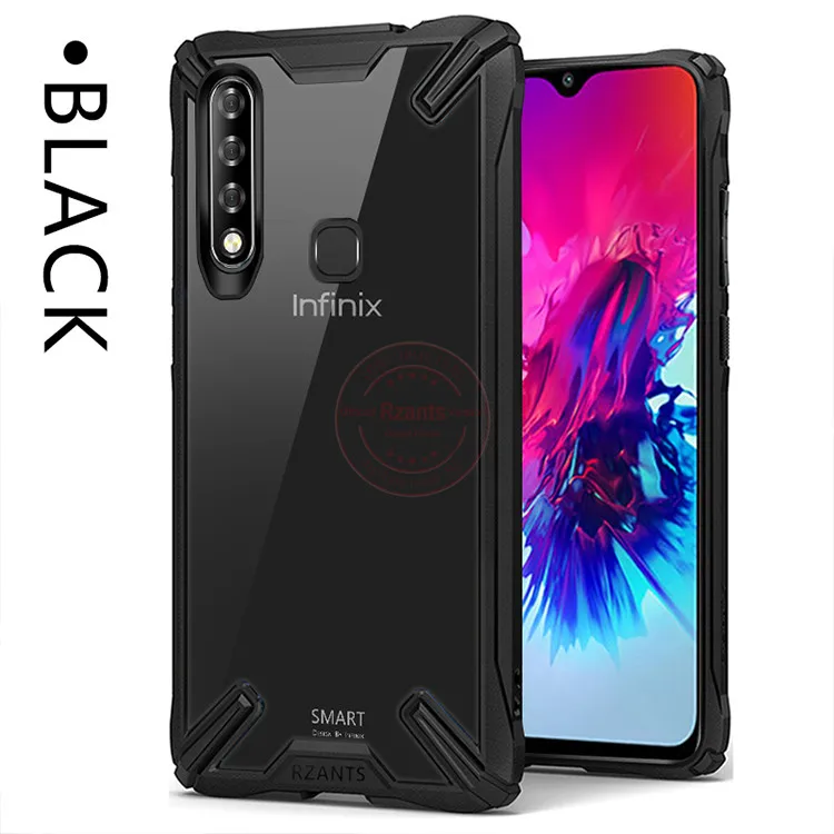 Чехол для телефона Rzants для Infinix Smart 3 Plus/S4, прозрачный жесткий чехол для задней панели, противоударный защитный сверхмощный Тонкий чехол