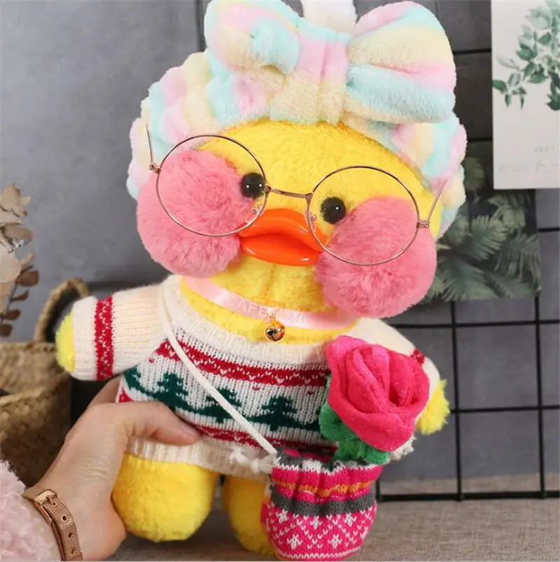 Хаки 30 см Kawaii LaLafanfan кафе утка плюшевая игрушка мультяшная Милая Утка Мягкая кукла животные куклы детские игрушки подарок на день рождения для детей - Цвет: Хаки