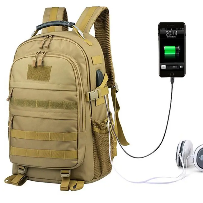 Фото Сумка Molle с USB-зарядкой, тактический рюкзак, 15-дюймовый рюкзак для ноутбука для кемпинга и походов, 30 л №2