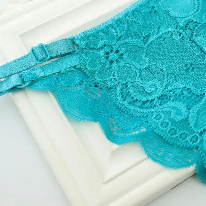 Тонкие бесшовные трусики стринги женское кружевное нижнее белье однотонные