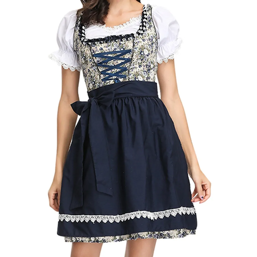 Black JAYCOSIN новое летнее женское платье Модное 3 штуки Dirndl Bavarian Beer Festival маскарадные костюмы Женское платье 19jun19 - Цвет: Black