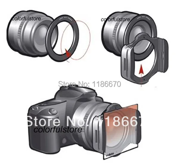 Бесплатная доставка! 2 шт. квадратный цветной фильтр для DSLR SLR цифровой камеры