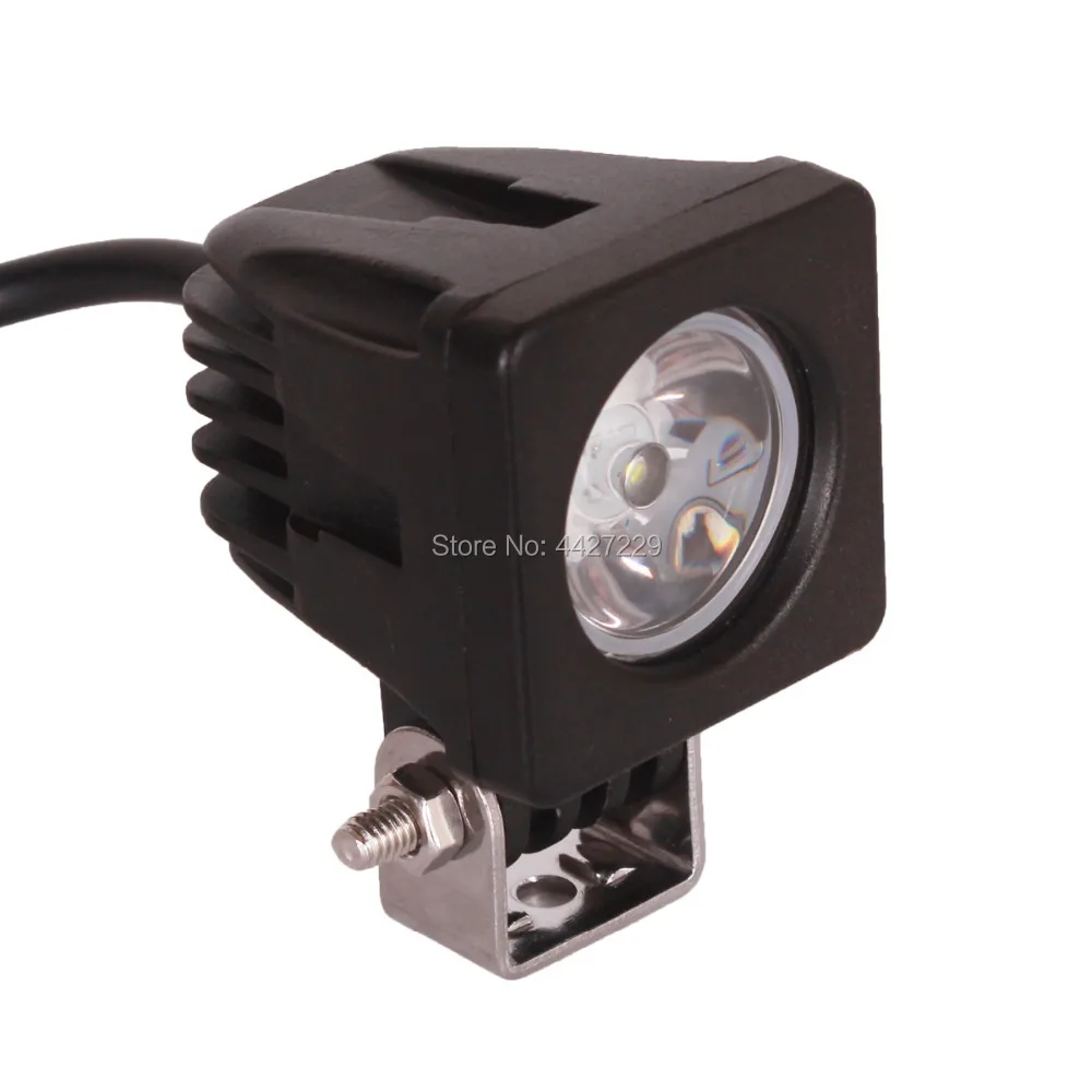 1PC Hot Sale 10W led work light bar 12V motorcycle lights lamp Square Spot Flood tractor offroad for trucks | Автомобили и
