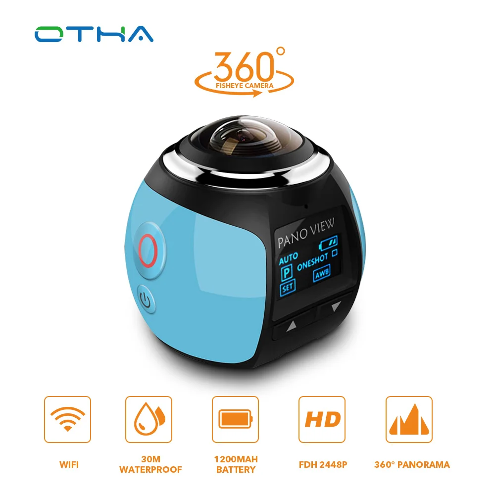 Otha 360 Камера Ultra HD 4 К панорамный Встроенный Wi Fi градусов видео Водонепроницаемый