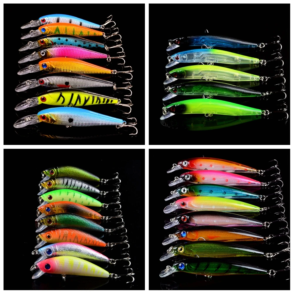 60 шт./лот набор рыболовных приманок 8 воблеров разных стилей рыболовные снасти