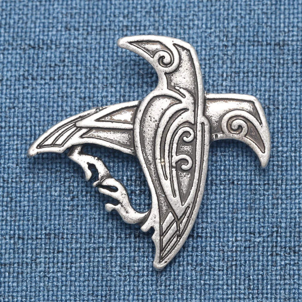 Норвежский викинг Одина Ворон кулон брошь с застежкой Viking Северный талисман Лаки