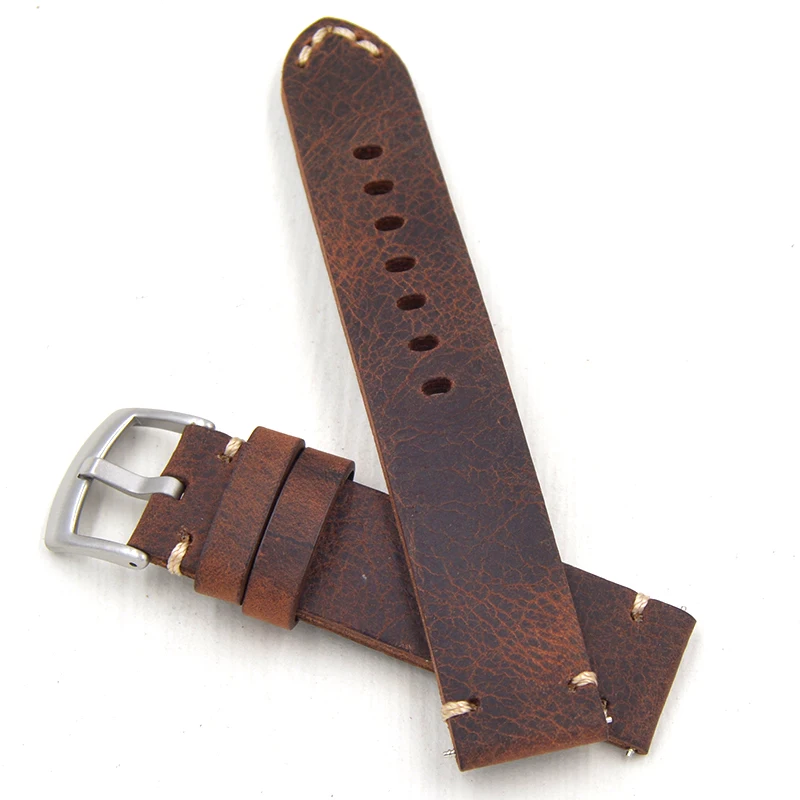 Роскошные часы из натуральной кожи ремешок подходит для Omega Seiko Mido Wristbelt 20 22 мм мужской ремешок Пряжка из нержавеющей стали