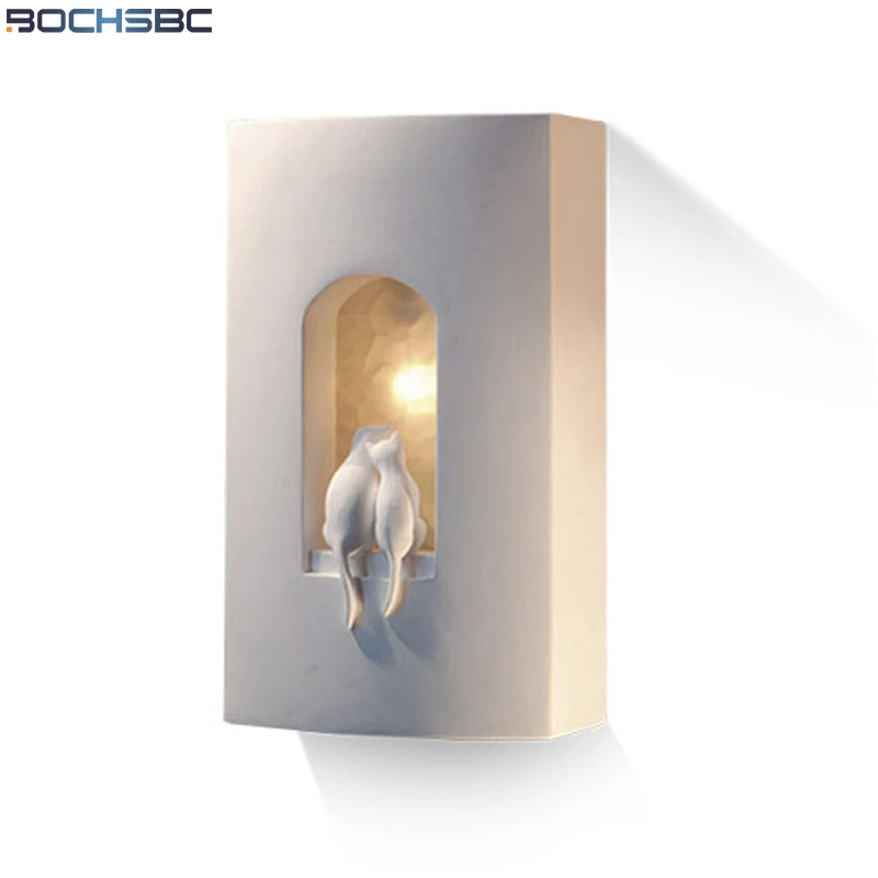 Современный настенный светильник BOCHSBC на гипсе с кошками для детской комнаты