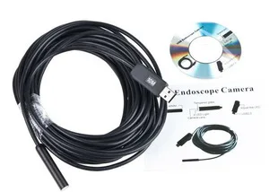 USB эндоскоп с камерой 2 м 7 мм 300000 пикселей цифровой микроскоп CMOS Бороскоп