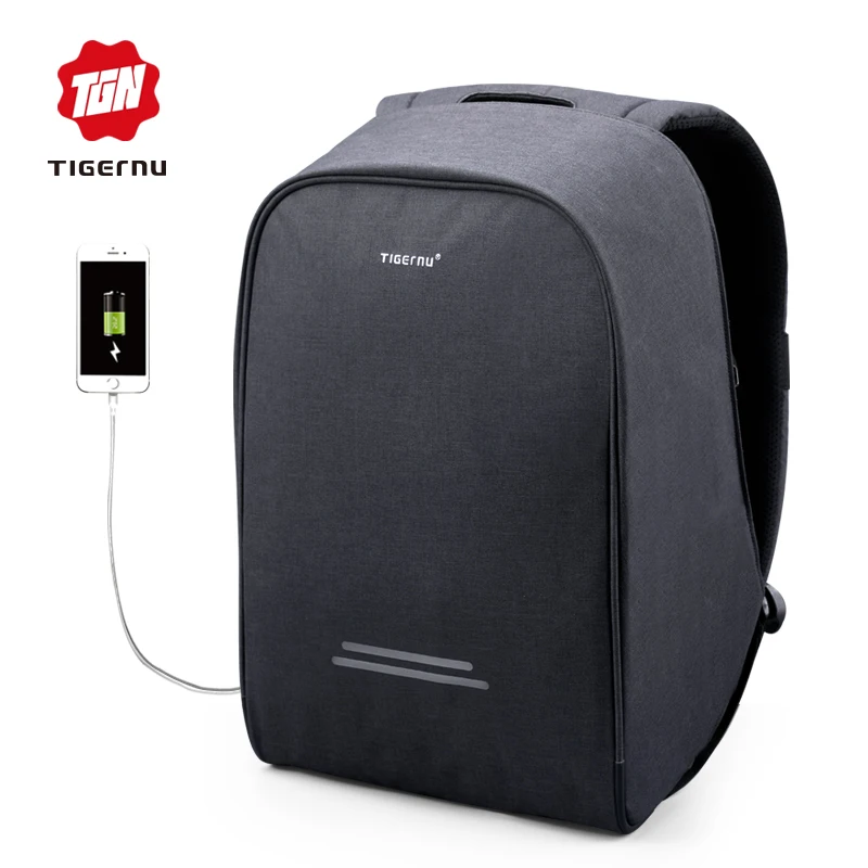 Tigernu Анти Вор USB для зарядки 15.6 дюймовый ноутбук рюкзак высокого качества