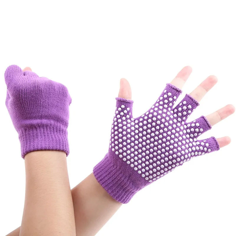 

1 Pair Sports Breathable Exercise Pilates Gloves Half Finger Non-slip Yoga Gloves Women Gym Body Building Training Workout Glove