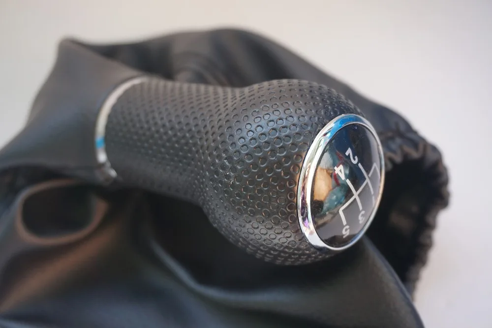 5 шт. ручка переключения передач ботинок скоростей ручной работы кожа для VW POLO