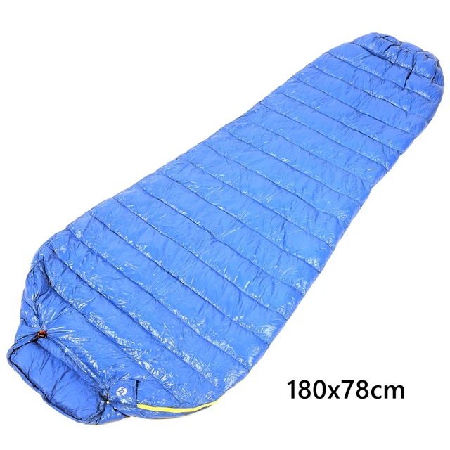 180x78cm Blue M Aegismax Мумия спальный мешок белый гусиный пух Сверхлегкий Открытый Кемпинг Туризм зима 2 размера - Цвет: 180x78cm Blue M