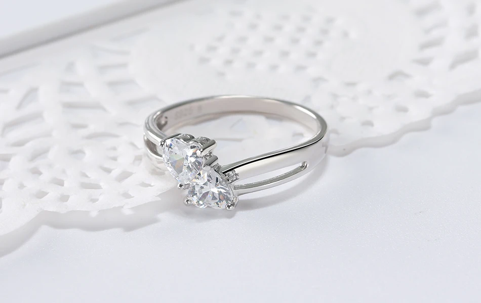 ORSA JEWELS женское серебряное кольцо из натуральной 925 пробы, 4 цвета, AAA кубический циркон, набор Зубцов, женское модное ювелирное изделие для вечеринки SR58